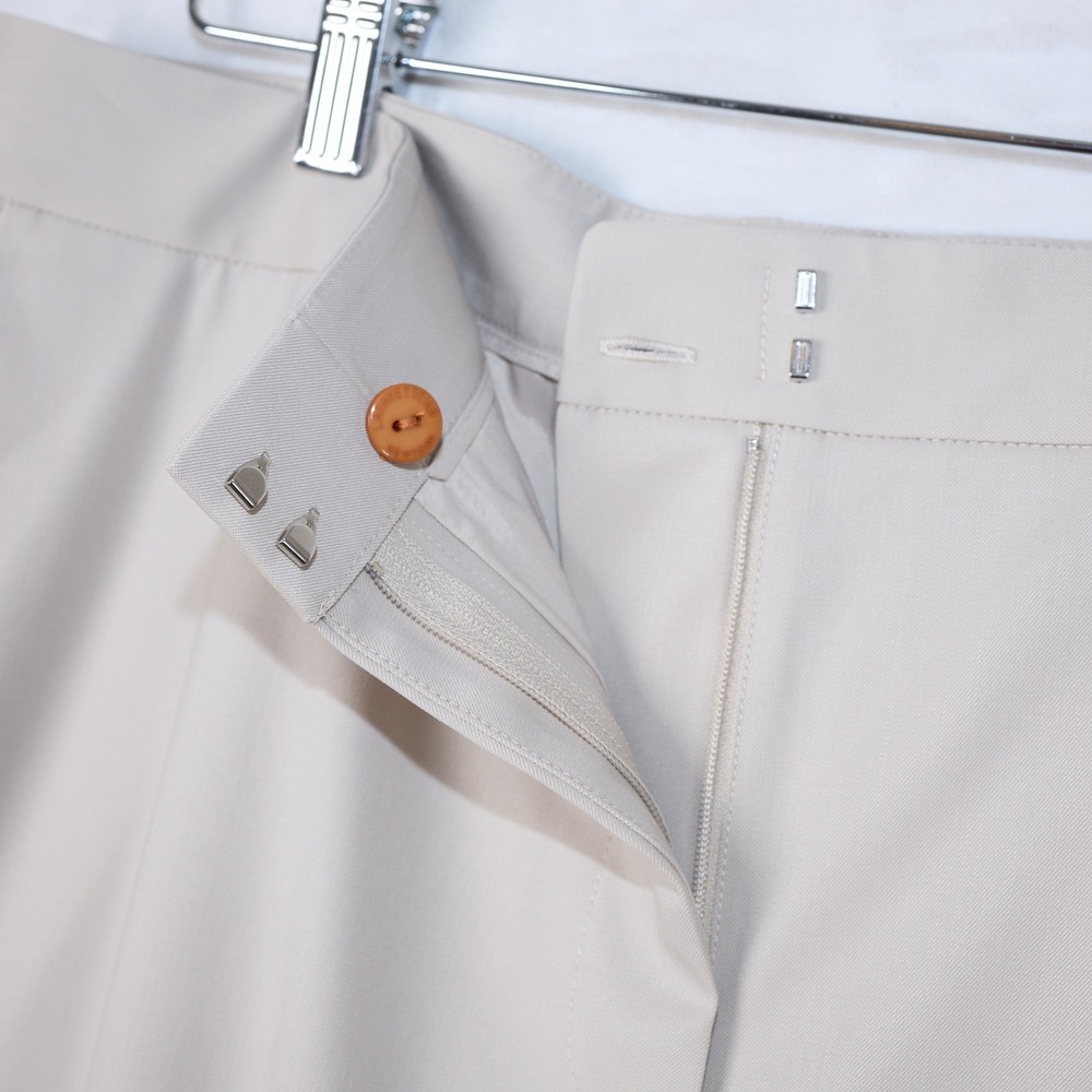 Lafayette 148 New York Beige Wool Blend Wide Leg Dress Pants Trousers Womens 12 - Picture 6 of 10